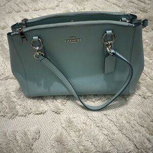 Coach Christie Carryall crossbody bag, glittery baby blue